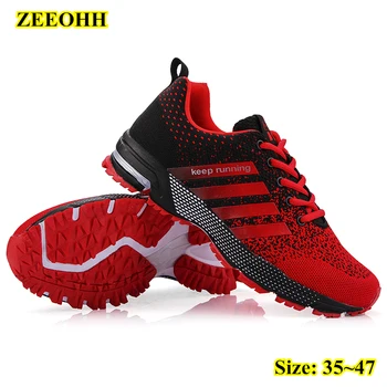 Нови мъжки улични маратонки, дишащи обувки за мъже, лека удобни дамски спортни обувки, спортни маратонки за бягане Изображение