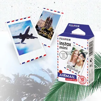 Нова Фотохартия Fujifilm Instax Mini 11 8 9 Film Airmail Fuji Instant Photo За камерата 70 7s 50-те 50i 90 25 Share SP-1 2 Lomo 10 листа Изображение