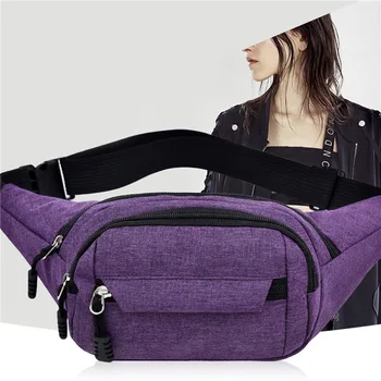Модни проста спортна нагрудная поясная чанта, чанта през рамо, Оксфорд водоустойчив поясная Унисекс чанта, чанта за колан, пътни портфейли Изображение