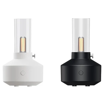 Най-добрите продажба на Ретро Лещи Светлина Essential Oi LED Лампа с нажежаема Жичка лека нощ 150 мл Овлажнител на Въздуха Работи 5-8 Часа За Дома Изображение
